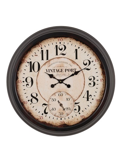 INART Μεταλλικό Ρολόι Τοίχου Καφέ Κωδικός: 3-20-773-0194 Διαστάσεις: 70Χ6 Εκατοστά  