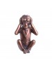 Inart Διακοσμητική Μαϊμού Μπρονζέ Πολυρητίνης 10.5x6.5x17cm  3-70-383-0039