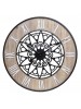 Inart Ρολόι Τοίχου  ξύλινο/μεταλλικό natural/μαύρο χρώμα 60εκ 3-20-484-0472