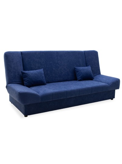 Καναπές-κρεβάτι Tiko pakoworld 3θέσιος με αποθηκευτικό χώρο ύφασμα μπλε 200x85x90εκ