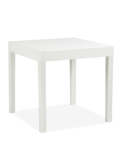 Τραπέζι Gabi pakoworld PP χρώμα λευκό 80x80x77εκ