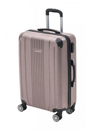 INART Βαλίτσα Ταξιδιού Ροζ Χρυσό Χρώμα Μεγάλη Κωδικός: 6-70-059-0058b