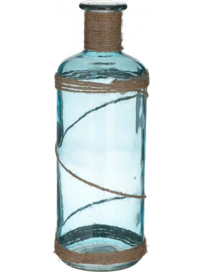 INART Γυάλινο Μπουκάλι Διακοσμητικό Γαλάζιο 9,5Χ28εκ. Κωδ: 3-70-342-0001  