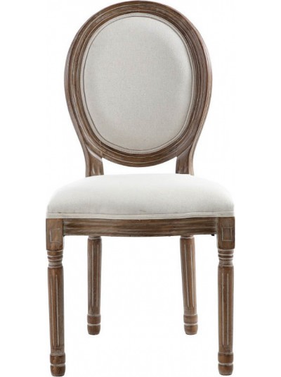 INART Ξύλινη Καρέκλα με Υφασμάτινο Κάθισμα και Πλάτη σε Εκρού Κωδικός: 3-50-659-0020 Διαστάσεις: 46Χ46Χ96 Εκατοστά 3-50-659-0020