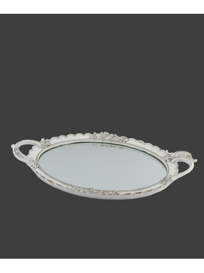 La Vista Δίσκος πολυεστερίνης με καθρέφτη σε λευκό χρώμα  50 x 34.5 cm - CDP3352390
