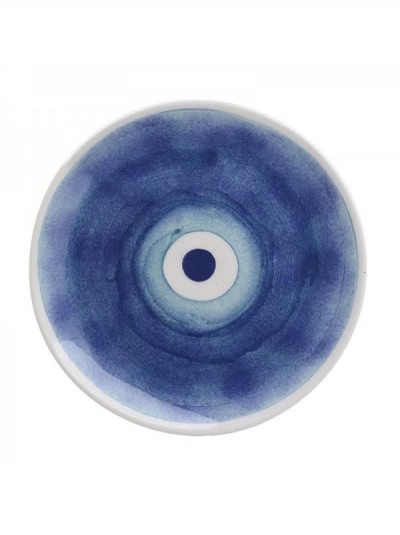 INART Κεραμική Πιατέλα "Μάτι" Μπλε/Λευκό Χρώμα ΚΩΔ.: 3-60-017-0016 