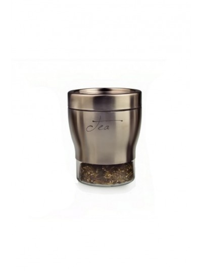 Γυάλινο Βάζο Tea 850ml με Inox Λεπτομέρειες AE10068700-2