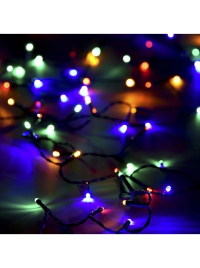 Χριστουγεννιάτικα Λαμπάκια 300L LED 15+3m Με πρόγραμμα Πράσινο Καλώδιο - Πολύχρωμο Λαμπάκι Εξωτερικού Χώρου 31V (09)